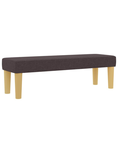 Letto a molle con testiera Marrone scuro 200 x 200 cm Tessuto