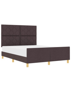 Struttura del letto Marrone scuro 140 x 200 cm Tessuto 2