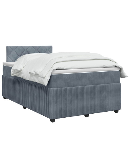 Letto box spring con materasso Grigio Scuro 120 x 190 cm
