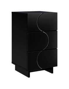 Armadio da Notte Nero 33,5 x 34,5 x 60 cm Legno ingegnerizzato 2