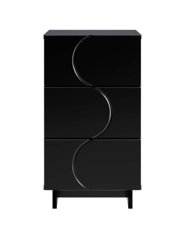 Armadio da Notte Nero 33,5 x 34,5 x 60 cm Legno ingegnerizzato
