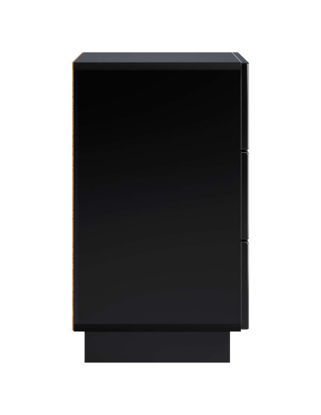 Armadio da Notte Nero 33,5 x 34,5 x 60 cm Legno ingegnerizzato
