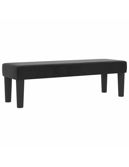 Letto a molle con cuscino Nero 190 x 120 cm Velluto