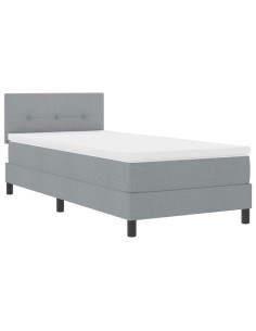 Letto a molle con strisce LED Grigio chiaro 80 x 200 cm Tessuto 2