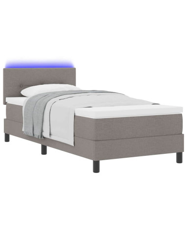 Letto a molle con strisce LED Talpa 90 x 200 cm Tessuto