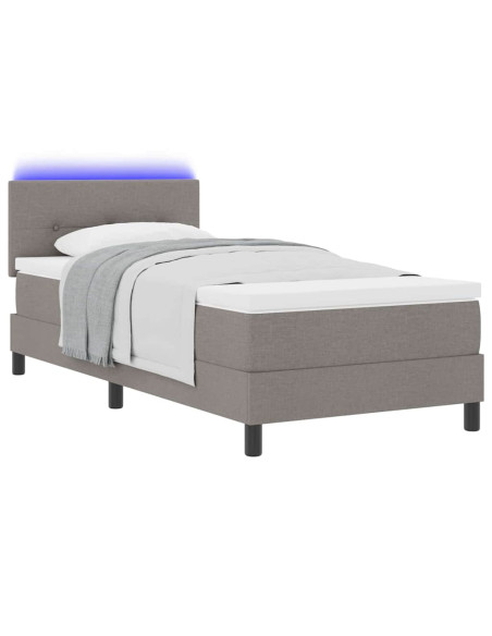 Letto a molle con strisce LED Talpa 90 x 200 cm Tessuto
