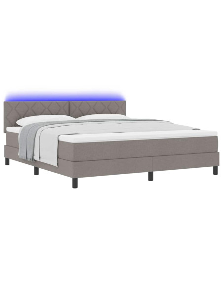 Letto a molle con strisce LED Talpa 180 x 200 cm Tessuto