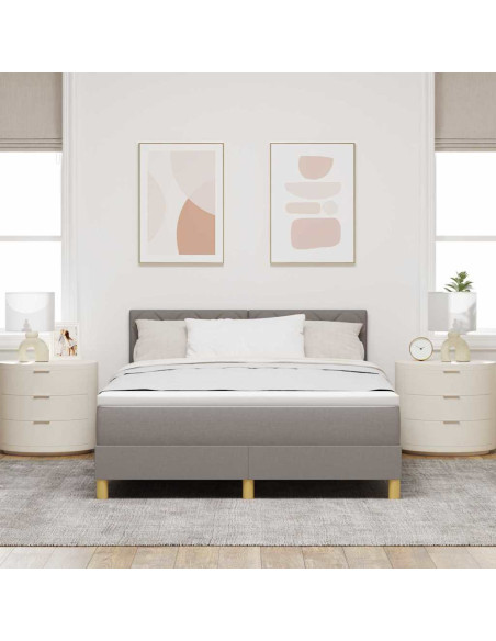 Letto a Sorgente LED con testiera Talpa 140 x 200 cm Tessuto