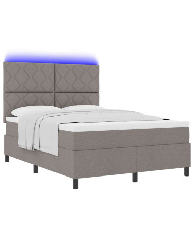 Letto a molle con strisce LED Talpa 140 x 190 cm Tessuto