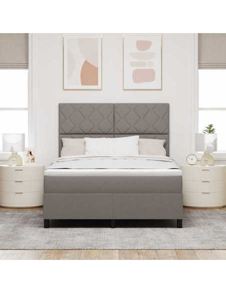 Letto a molle con strisce LED Talpa 140 x 190 cm Tessuto