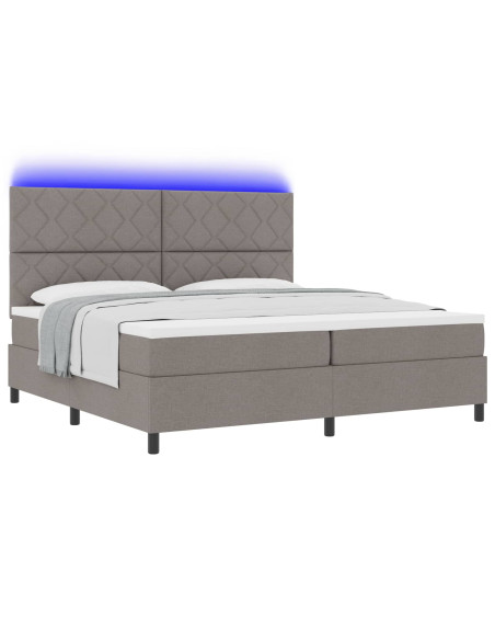Letto a molle con strisce LED Talpa 200 x 200 cm Tessuto
