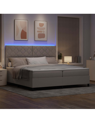 Letto a molle con strisce LED Talpa 200 x 200 cm Tessuto
