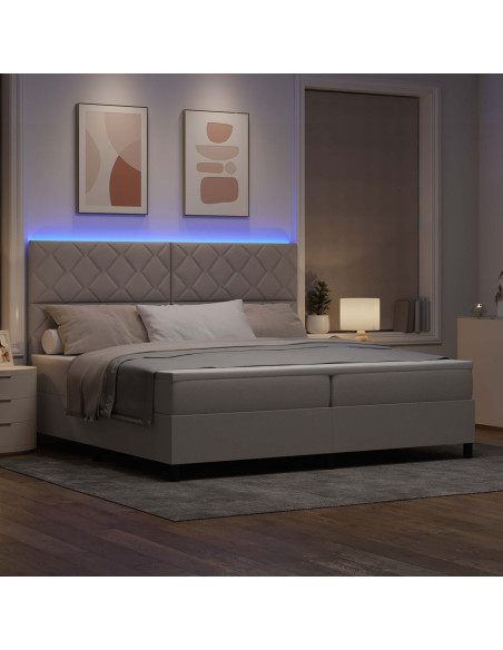 Letto a molle con strisce LED Talpa 200 x 200 cm Tessuto