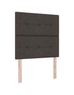 Letto a Sorgente LED Marrone Scuro 120 x 190 cm Tessuto 2