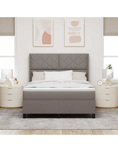 Letto a Sorgente LED con testiera Talpa 140 x 190 cm Tessuto