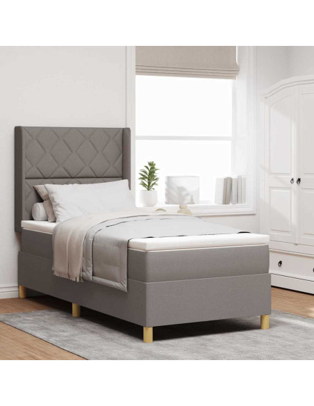 Letto a molle con strisce LED Talpa 90 x 200 cm Tessuto