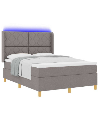 Letto a molle con strisce LED Talpa 140 x 190 cm Tessuto