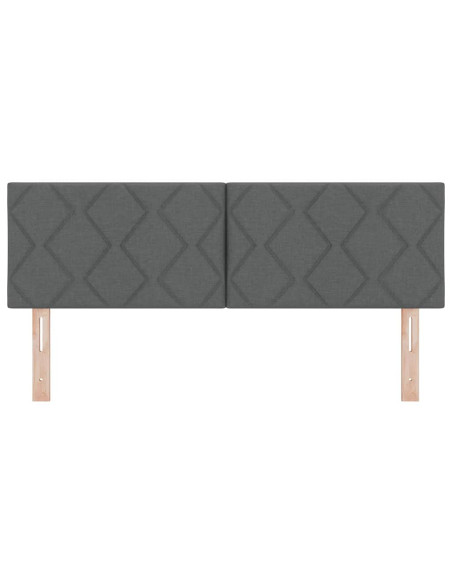 Testiera LED Grigio 144 cm Tessuto