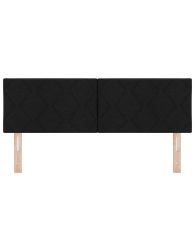 Testiera LED Nero 144 cm Tessuto