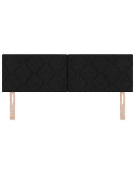 Testiera LED Nero 144 cm Tessuto