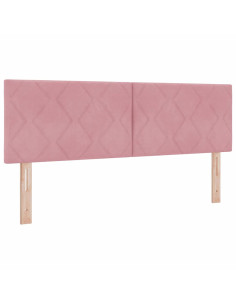Testiera LED Rosa 144 cm Velluto 2