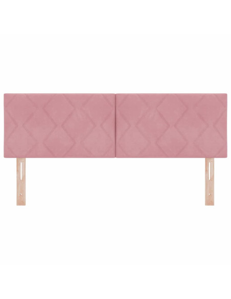 Testiera LED Rosa 144 cm Velluto