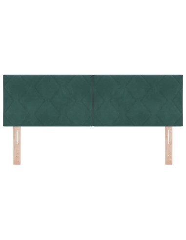 Testiera LED Verde Scuro 160 cm Velluto
