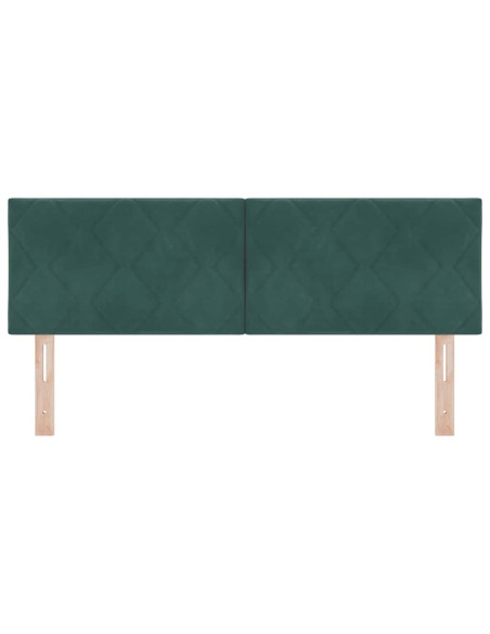 Testiera LED Verde Scuro 160 cm Velluto