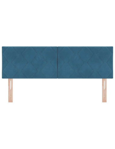 Testiera LED Blu Scuro 160 cm Velluto