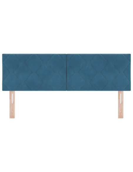 Testiera LED Blu Scuro 160 cm Velluto