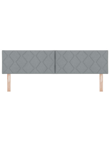 Testiera LED Grigio chiaro 180 cm Tessuto