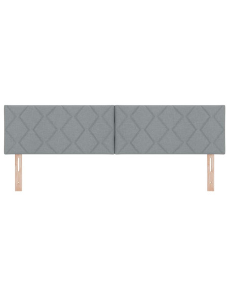 Testiera LED Grigio chiaro 180 cm Tessuto