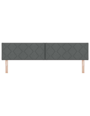 Testiera LED Grigio 200 cm Tessuto
