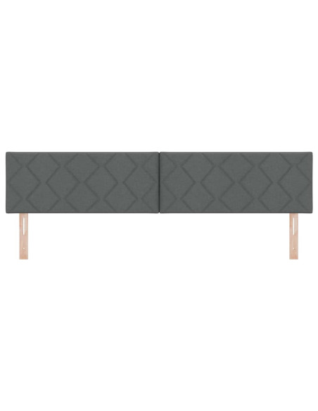 Testiera LED Grigio 200 cm Tessuto