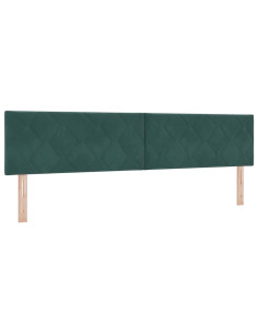 Testiera LED Verde Scuro 200 cm Velluto 2