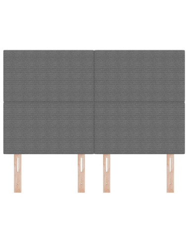 Testiera LED con testiera Grigio chiaro 160 cm Tessuto in Cords