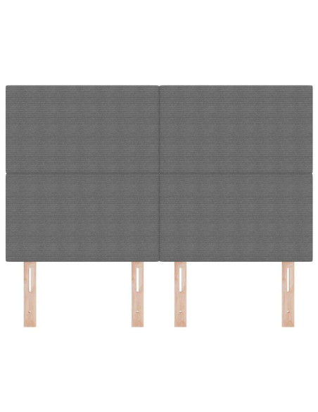 Testiera LED con testiera Grigio chiaro 160 cm Tessuto in Cords