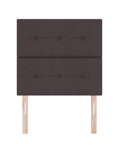 Testiera LED con strisce LED Marrone Scuro 100 cm Tessuto