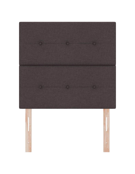 Testiera LED con strisce LED Marrone Scuro 100 cm Tessuto
