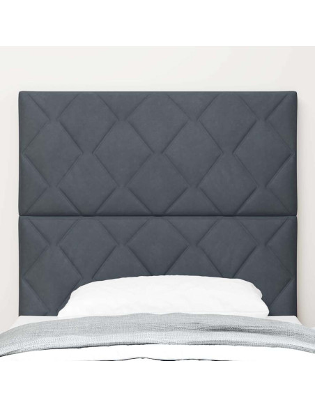 Testiera LED Grigio scuro 100 cm Velluto