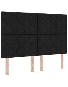 Testiera LED Nero 144 cm Tessuto 2