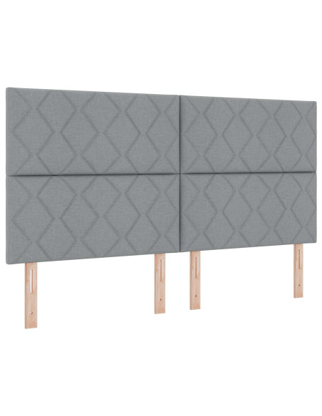 Testiera LED Grigio chiaro 180 cm Tessuto