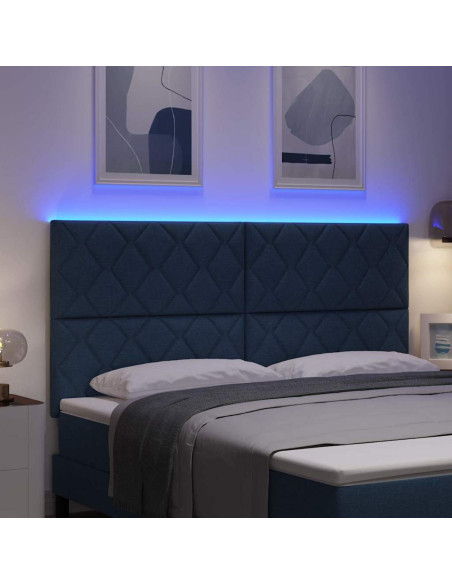 Testiera LED Grigio chiaro 180 cm Tessuto