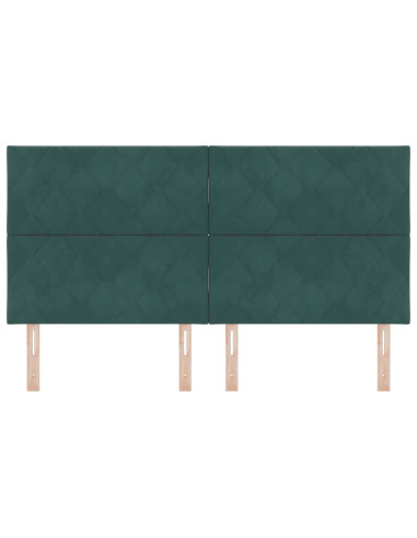 Testiera LED Verde Scuro 180 cm Velluto