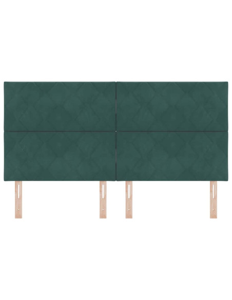 Testiera LED Verde Scuro 180 cm Velluto
