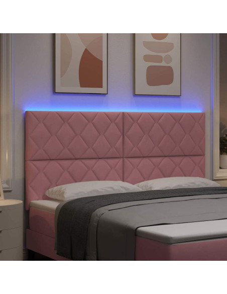 Testiera LED Rosa 180 cm Velluto