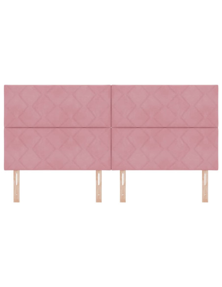 Testiera LED Rosa 200 cm Velluto