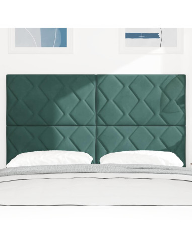 Testiera LED Verde Scuro 160 cm Velluto