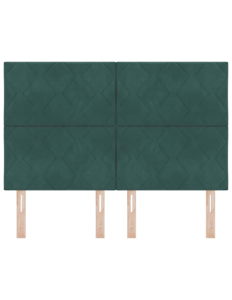 Testiera LED Verde Scuro 160 cm Velluto