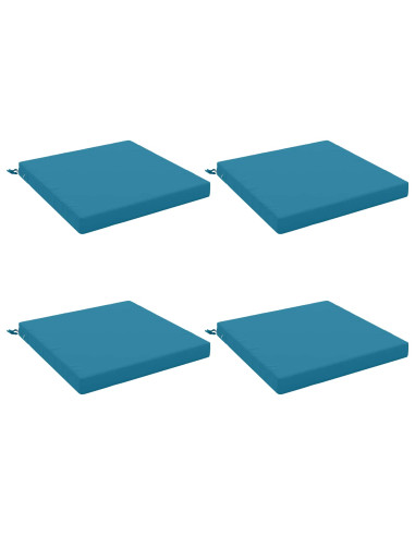 Cuscini per Sedia in 4 Pezzi SOEST 4 pz 100% Poliestere Azzurro